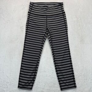 Athleta Stripe Yoga Capri‎ Leggings High Rise Athletic Workout Pants Size S